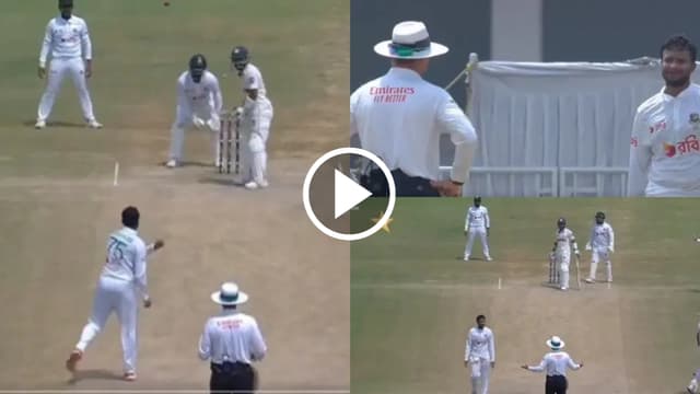 Watch: Shakib Al Hasan Throws Ball at Mohammad Rizwan’s Face in Heated Rawalpindi Test Moment