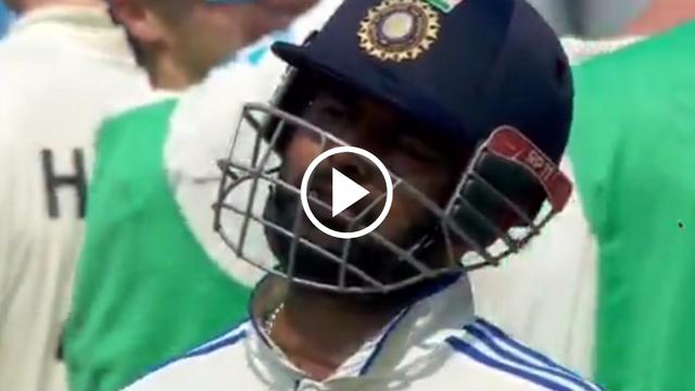 WATCH : Rishabh Pant’s Frustrated Response to Umpire Michael Gough’s LBW Call in Mumbai Test