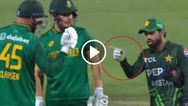 [WATCH] Heated On-Field Clash Between Mohammad Rizwan and Heinrich Klaasen PAKvSA 2024