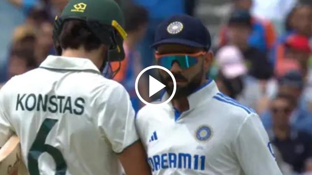 WATCH: Virat Kohli and Sam Konstas Face Off in Heated Moment During Melbourne Match  BGT 2024-25