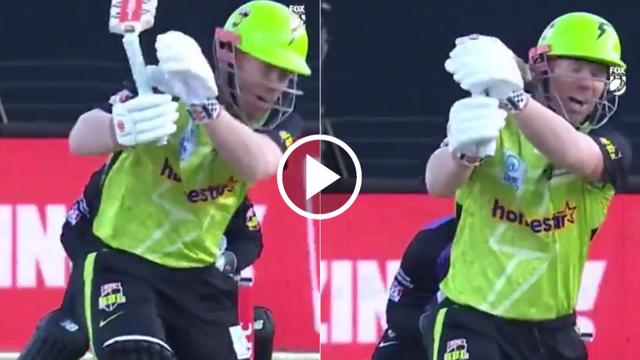 [WATCH] Terrifying! David Warner Struck by His Own Broken Bat During BBL 2024-25