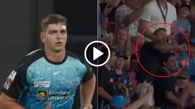 [WATCH] Son Gets Hit for Six, Father Catches It in the Stands During BBL 2024-25 Match