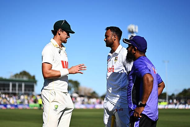Starc and Shoriful after the match ©Getty