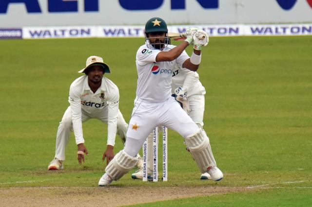 Babar resists Bangladesh on rain-hit day one