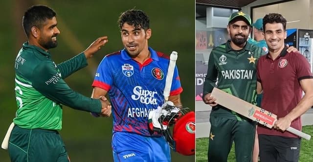 Babar gifts Gurbaz his bat after match against Afghanistan 