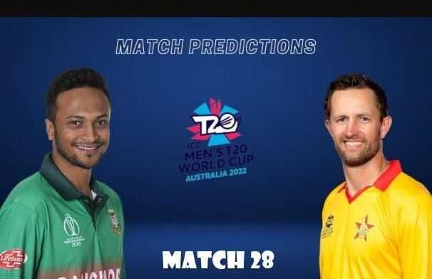 Bangladesh vs Zimbabwe, Group 2, Match 28 Dream 11 Prediction, Fantasy Cricket