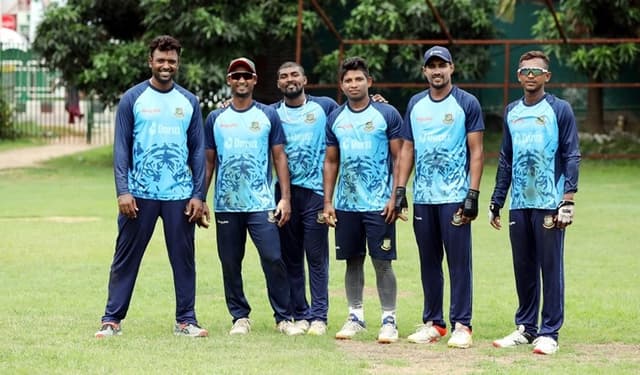 Bangladesh Tigers' camp affected by flood in Chattogram