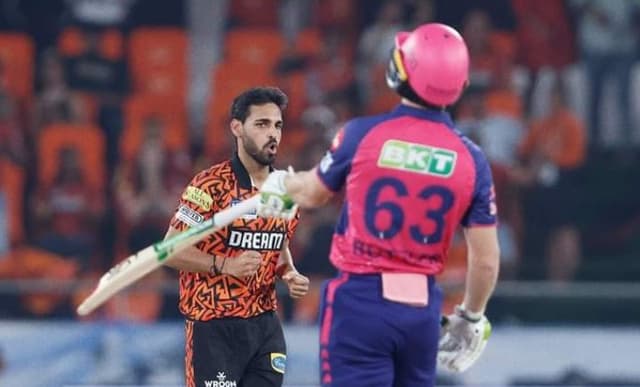 Bhuvneshwar Kumar's last ball heroic helps SRH topple RR by only 1 run