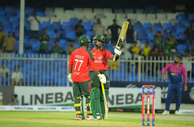 Parvez Hossain Emon slams blistering hundred as Bangladesh beat UAE to go 1-0 up