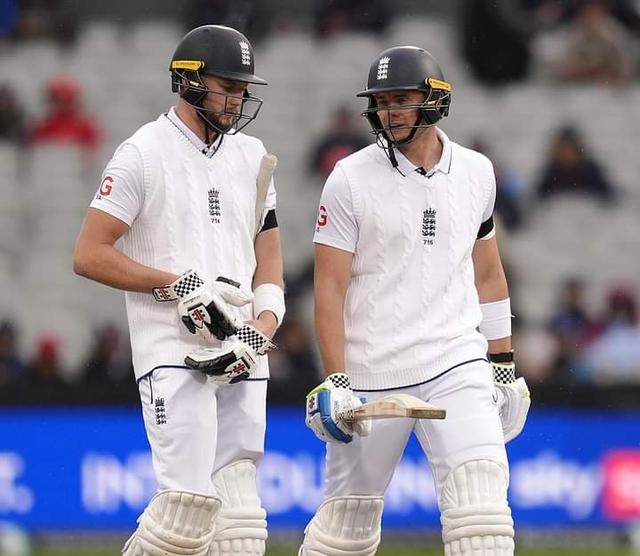 Brook-Smith fifties help England get slender lead on rain-delayed day in Manchester 