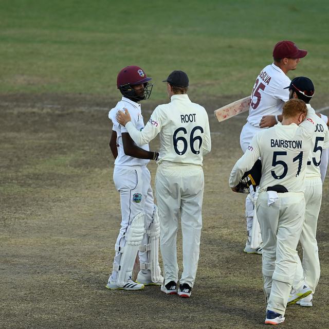 England leading at Barbados despite 160 from Brathwaite
