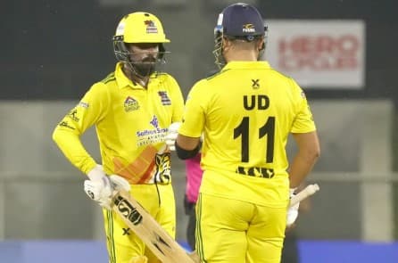 Faridabad Sledgehammers Knights triumph over Gurugram Patriots despite Sharad Lumba's century