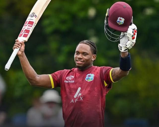 Keacy Carty blasts sensational hundred before rain abandons second ODI against Ireland
