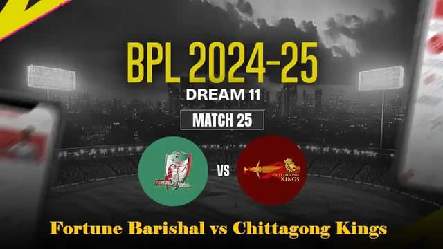 Fortune Barishal vs Chittagong Kings BPL 2024-25 Match 25, Dream 11 Prediction, Fantasy Cricket