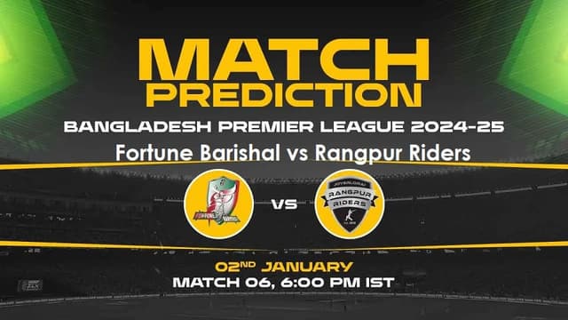 Fortune Barishal vs Rangpur Riders BPL 2024-25 Match 6, Dream 11 Prediction, Fantasy Cricket
