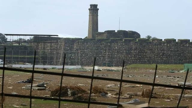 SL v AUS: Temporary grandstand of Galle Stadium collapsed due to heavy rain