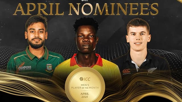 ICC Announces Men’s Player of the Month Nominees for April 2025