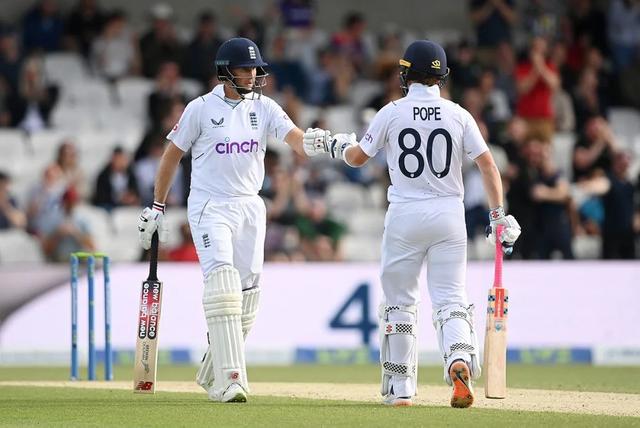 Pope and Root hit fifties as England inch towards clean sweep