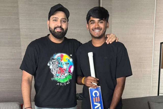 Rohit Sharma Gifts Signed Bat to Ayush Mhatre Ahead of India U-19’s Tour to England