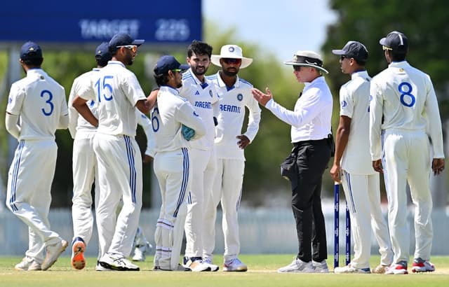India A cleared of ball-tampering allegations after heated exchange with umpire in match against Australia A