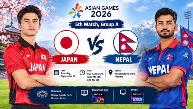 Japan vs Nepal Asian Games 2026 Match 5, Dream 11 Prediction Fantasy Cricket