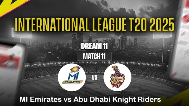 MI Emirates vs Abu Dhabi Knight Riders ILT20 2025-26 Match 11, Dream 11 Prediction, Fantasy Cricket