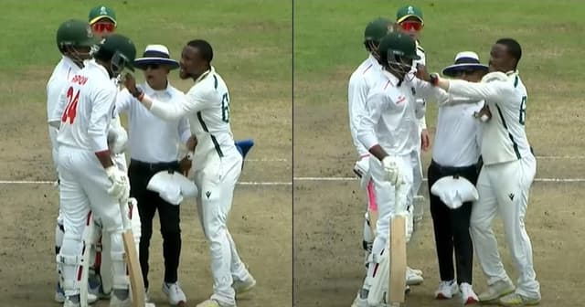 South African bowler grabs batter’s helmet in heated Bangladesh Emerging match