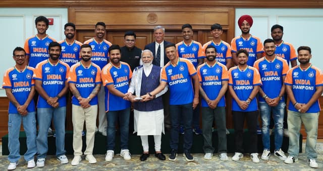 PM Modi meets T20 World Cup-winning Indian Team in New Delhi
