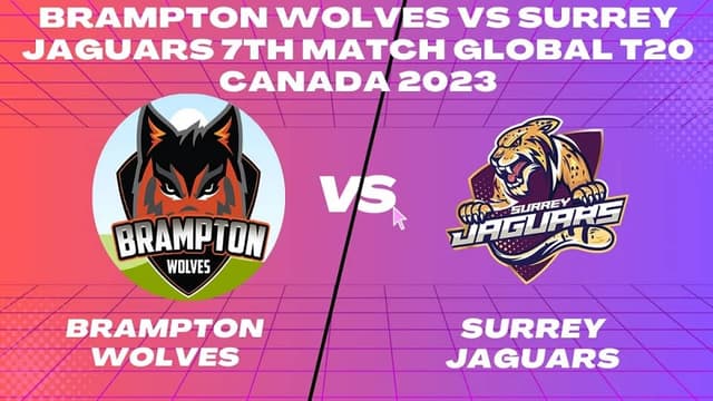 Brampton Wolves vs Surrey Jaguars Match 18 GT T20 Canada, Dream 11 Prediction, Fantasy Cricket