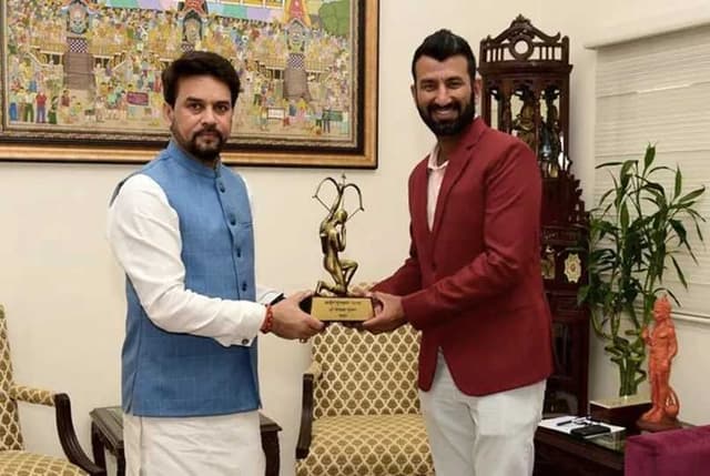 Cheteshwar Pujara Receives Arjuna Award