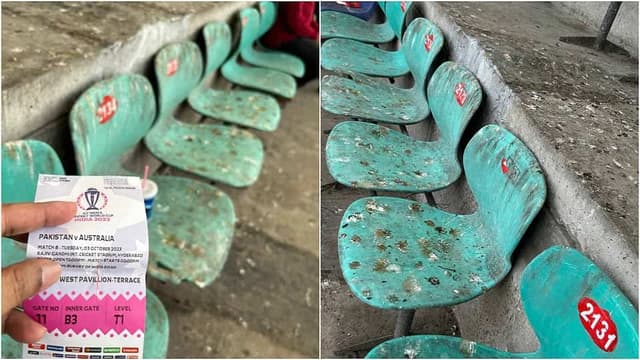 BCCI slammed for dirty seats at World Cup venue