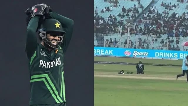 Mohammad Rizwan offers Prayers on field at Eden Gardens