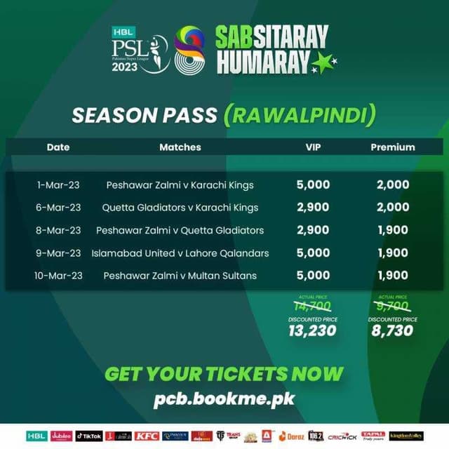 Season Passes introduce for PSL 8 matches
