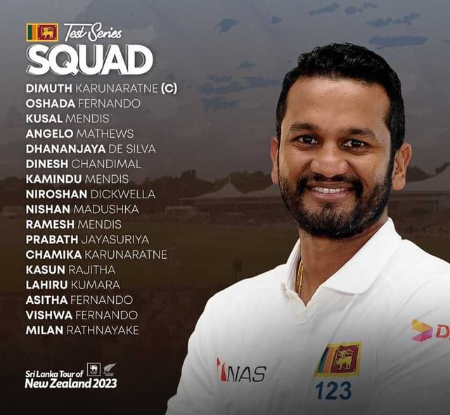 Sri Lanka announce 17-man squad for New Zealand Tests