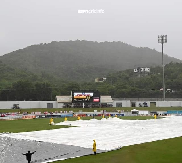 The final T20I between West Indies and England abandoned due to persistent rain 