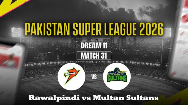 Rawalpindi vs Multan Sultans PSL 2026 Match 31, Dream 11 Prediction, Fantasy Cricket
