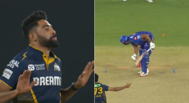 [WATCH] Siraj’s Dream Start! Dismisses Rohit Sharma With a Ripper in GT vs MI IPL 2025 Match