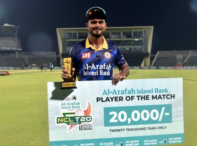 Sumon Khan shines as Dhaka secure 28-run victory over Rajshahi in NCL T20