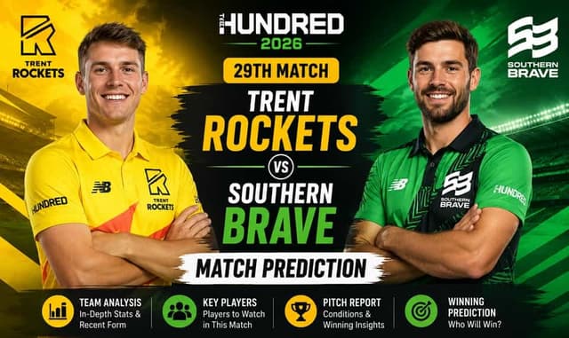 Trent Rockets vs Southern Brave The Hundred 2026 Match 29, Dream 11 Prediction, Fantasy Cricket