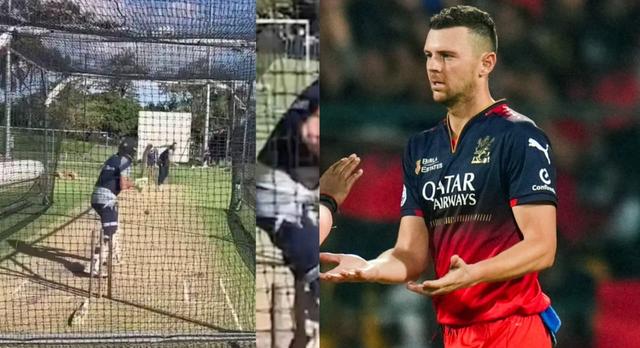 WATCH: Josh Hazlewood Returns to Nets Ahead of IPL 2025 Playoffs