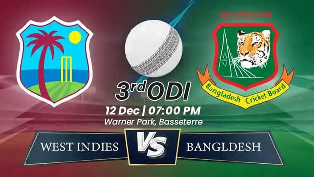 West Indies vs Bangladesh 3rd ODI Match, Dream 11 Prediction, Fantasy Cricket