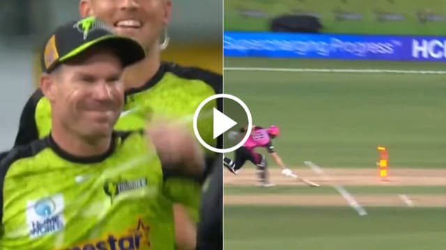 Watch: David Warner's Stunning Direct Hit Run-Out in BBL 2024-25 Match