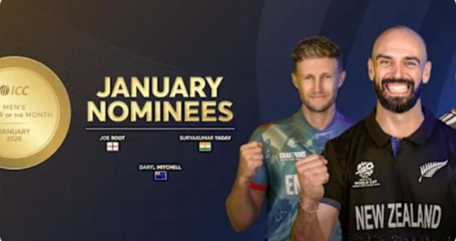 The ICC announces the nominees of the Player of the Month for January