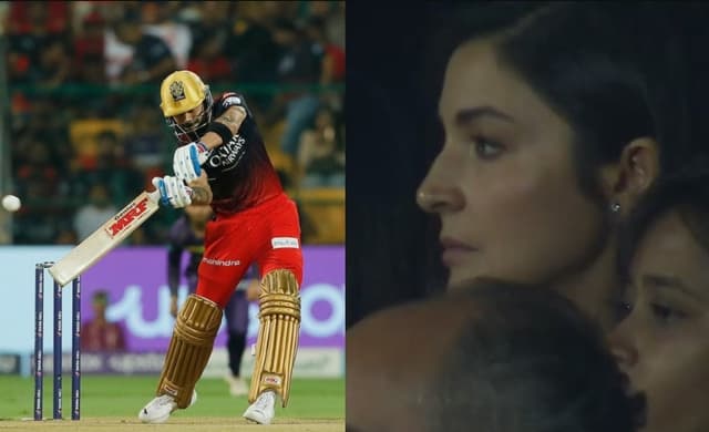Anushka Sharma reacts to Venkatesh Iyer's mesmerizing catch to dismiss Virat Kohli