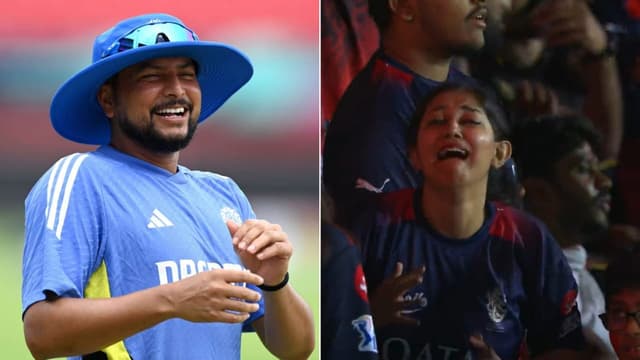 Watch: Kuldeep Yadav Mocks RCB Fan: "You Need a Trophy, Not a Goalkeeper!"
