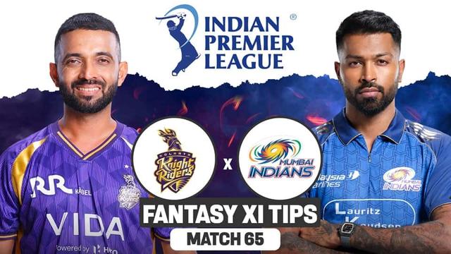 Kolkata Knight Riders vs Mumbai Indians IPL 2026 Match 65, Dream 11 Prediction, Fantasy Cricket