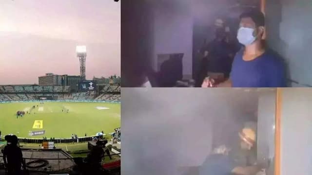 Fire break out in players dressing room at Eden Gardens during World Cup preparation