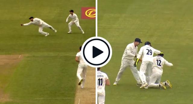 Haider Ali takes a stunner catch in County Championship