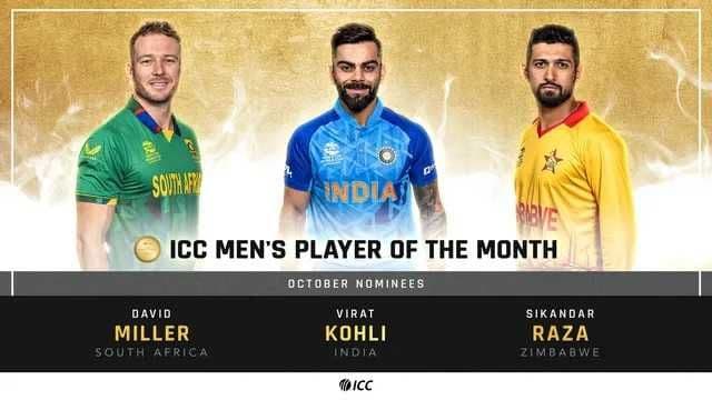 ICC announces nominees for Men's player of the month of October 2022